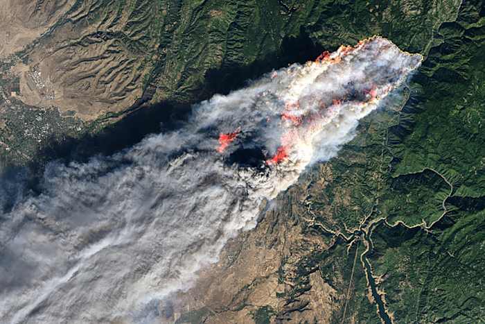 A satellite image captured the devastating scope of the Camp Fire.